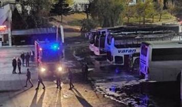 AŞTİ'de park halindeki otobüste yangın