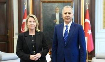 İçişleri Bakanı Yerlikaya, ICMPD Genel Direktörü Susanne Raab'ı kabul etti