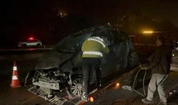 Eskişehir'de takla atan otomobilin sürücüsü yaralandı