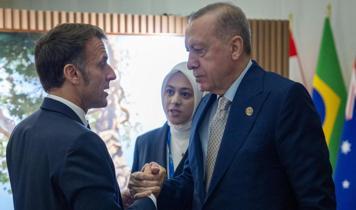 Cumhurbaşkanı Erdoğan, Fransa Cumhurbaşkanı Macron ile görüştü