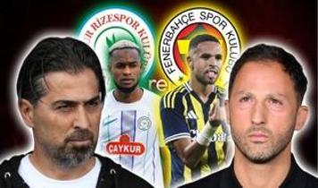 Rizespor – Fenerbahçe maç kadrosu! Rizespor – Fenerbahçe maçı muhtemel 11'ler…