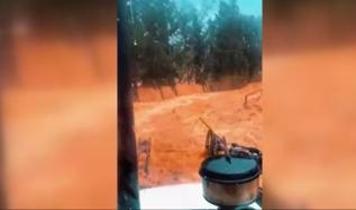 Muğla Datça'da sağanak hayatı olumsuz etkiledi: Tıkanan dere taştı... O anlar kamerada