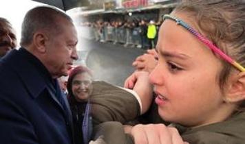 Minik Dilek'in 'Recep Dede' sevinci! Gözyaşlarını tutamadı