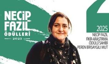 Necip Fazıl Fikir Araştırma Ödülü sahibi Peren Birsaygılı Mut: Necip Fazıl Ödülü en kıymetli yol arkadaşım