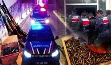 Silah ve mühimmat kaçakçılığına yönelik 14 ildeki operasyonlarda 202 şüpheli yakalandı
