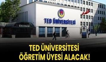 TED Üniversitesi öğretim üyesi alacak!