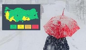 Bakanlık Türkiye haritasıyla duyurdu! 14 il için sarı kodlu uyarı: Kuvvetli yağış ve kar bekleniyor