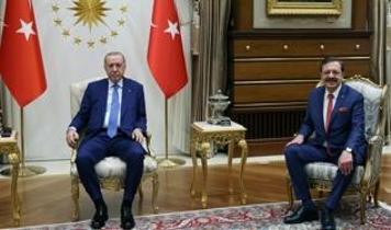 Cumhurbaşkanı Erdoğan TOBB Başkanı Hisarcıklıoğlu'nu kabul etti