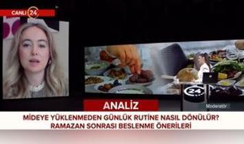 24 TV'de uzmanından bayram sonrası mide sağlığı için uyarılar! Beslenmeye kademeli dönüş önemli!