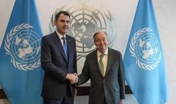 Bakan Kurum, Guterres ile bir araya geldi