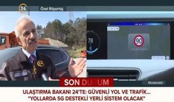 Ulaştırma Bakanı Uraloğlu 24 TV'de: Akıllı ulaşım sistemleri