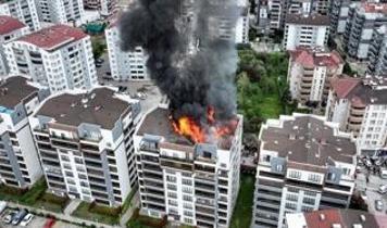 Bursa'da 8 katlı apartmanda çıkan yangın söndürüldü