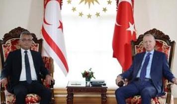 Cumhurbaşkanı Erdoğan, KKTC Cumhurbaşkanı Erhürman ile görüştü