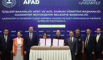 Gaziantep'te Deprem Müzesi ve Afet Farkındalık Merkezi için işbirliği protokolü imzalandı