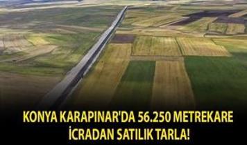 Konya Karapınar'da 56.250 metrekare icradan satılık tarla!