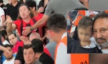 4 yaşındaki çocuğun formasından rahatsız olmuştu! Tribün zorbası yakalandı