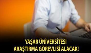 Yaşar Üniversitesi Araştırma Görevlisi alacak!