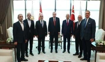 Cumhurbaşkanı Erdoğan, HÜDAPAR Genel Başkanı Yapıcıoğlu'nu kabul etti