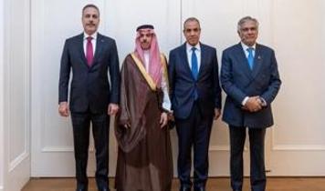 Bakan Fidan, Türkiye-Mısır-Pakistan-Suudi Arabistan Dışişleri Bakanları Toplantısı'na katıldı