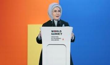 Emine Erdoğan: Gazze'deki 1 milyondan fazla çocuk, çocuk refahından haklarını alabilmenin hayaliyle yaşıyor