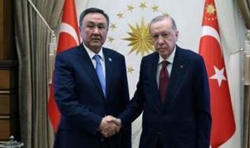 Cumhurbaşkanı Erdoğan, TDT Genel Sekreteri Ömüraliyev'i kabul etti