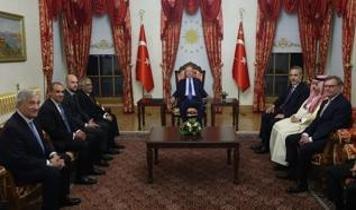 Cumhurbaşkanı Erdoğan R4+E3 Dışişleri Bakanlarını kabul etti