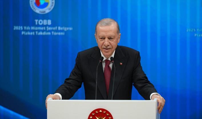 Cumhurbaşkanı Erdoğan, TOBB Hizmet Şeref Belgesi ve Plaket Töreni'nde konuştu