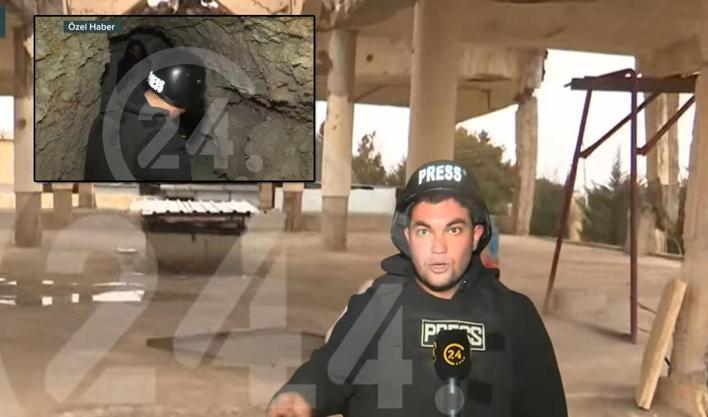 YPG'den kilisenin altına bombalı tünel... İlk kez 24 TV görüntüledi