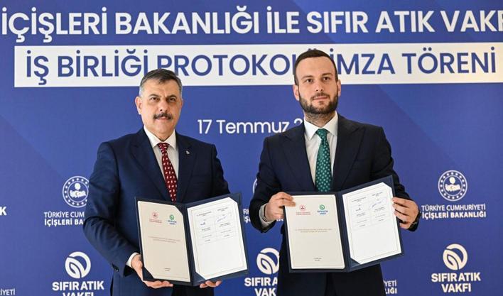 İçişleri Bakanlığı ile Sıfır Atık Vakfı arasında "sıfır atık" işbirliği protokolü imzalandı