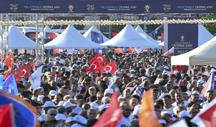 Başkentte tarihi kalabalık! AK Parti'nin dev mitinginde alan hıncahınç doldu