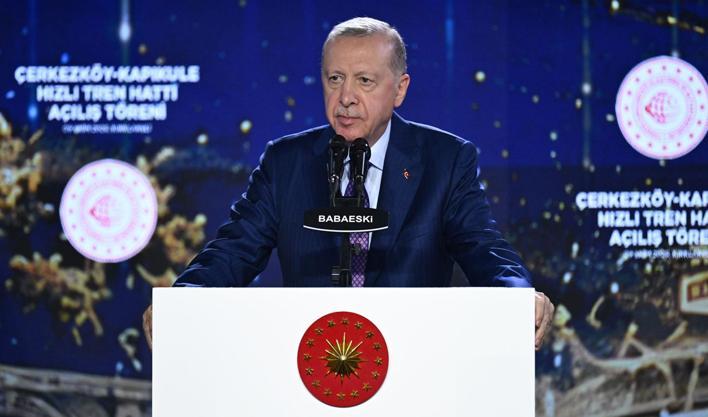 Çerkezköy-Kapıkule YHT hattı açıldı! Cumhurbaşkanı Erdoğan: Yolculuk süresi 1.5 saate düşecek
