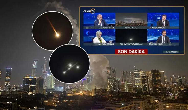 Tel Aviv'e peş peşe bombardıman! İran ''Demir Kubbe''yi deldi