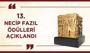 13. Necip Fazıl Ödülleri açıklandı